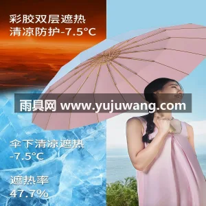 加厚彩胶图层 · 玻纤维伞骨 · 镀铬金 本品为武汉本土大型雨伞供应链服务直供手动 图5