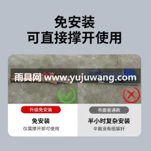 加厚加密牛津布 · 加粗加厚黑烤漆钢伞杆 武汉本地源头雨伞供应链服务直供大型户外摆 图2