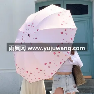黑胶图层 · 高密拒水伞面 · 加固伞架 本品为双人晴雨两用折叠伞，武汉本土大型雨 图4