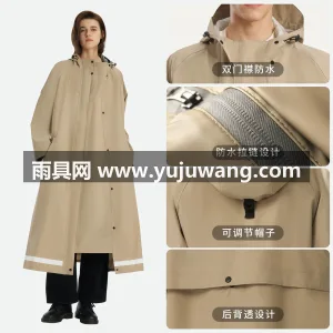 聚酯纤维 · 轻薄透气暴雨级防水 本款长款全身防暴雨电动车雨衣，由武汉专业 图3
