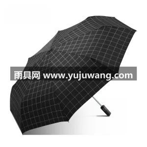 加厚黑胶防晒图层 · 导流圆润伞珠 ·  本品为格纹简约款晴雨两用伞，武汉本土大型 图5