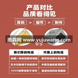 高密防水牛津布 · 加固镀锌钢管 武汉本地大型雨具厂专业定制网红户外三角帐 图2