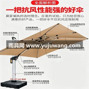 10CM加粗太空铝合金主伞杆 · 加厚加 武汉大型雨具供应链服务商直供，这款高端户 图5