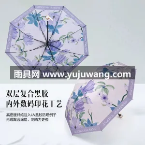 加厚黑胶防晒涂层UPF50+ · ABS 武汉专业大型雨具制造厂家，专注各类雨伞、 图4