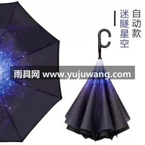 24骨加固结构 · 高密度碰击布 · 防 这款自动双层反向晴雨伞，由武汉专业大型雨 图5