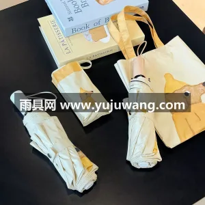 210T高密度碰击布 · 加厚黑胶防晒涂 这款韩系小狗图案晴雨伞，由武汉专业大型雨 图5