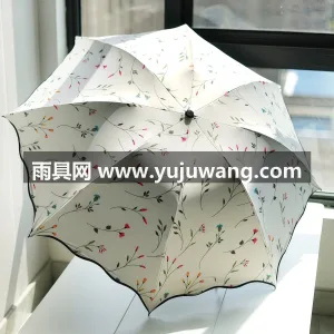 高密黑胶涂层UPF50+ · 280T加 本款女士晴雨两用伞由武汉专业雨具制造厂家 图2