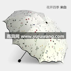 高密黑胶涂层UPF50+ · 280T加 本款女士晴雨两用伞由武汉专业雨具制造厂家 图4