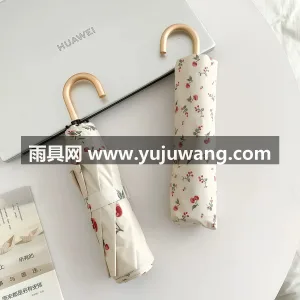 高密防水聚酯纤维碰击布 · 8 骨加固玻 武汉专业雨具生产供应链供货复古弯钩晴雨伞 图5