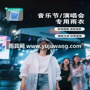 演唱会专用成人雨衣长款全身防暴雨便携音乐节加厚外穿带帽檐雨披