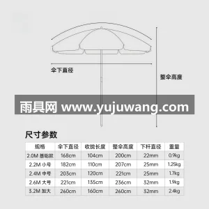 黑胶涂层 · 加固加粗伞骨 · 升级大伞 武汉本地大型雨伞供应链服务专业提供太阳伞 图5