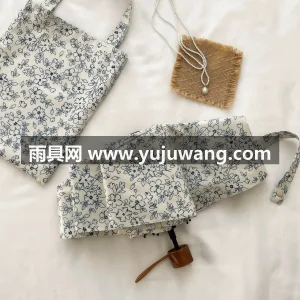 晴雨两用 · 有效阻隔 99% 紫外线 武汉本地雨伞供应链服务直供复古碎花弯柄晴 图2