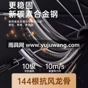 黑胶防晒 · 复合涂层 · 防紫外线 武汉雨具供应链服务商直供全自动晴雨两用伞 图4