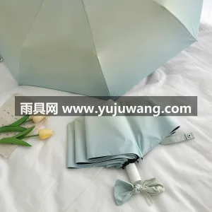 黑胶防晒 · 复合涂层 · 防紫外线 · 武汉雨具供应链服务商直供海盐蓝渐变雨伞， 图3