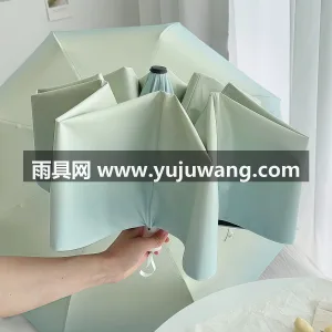 黑胶防晒 · 复合涂层 · 防紫外线 · 武汉雨具供应链服务商直供海盐蓝渐变雨伞， 图5