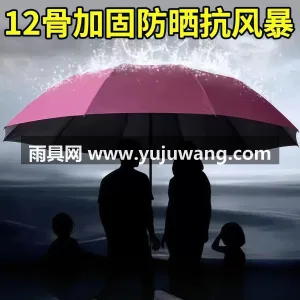 晴雨两用 · 超强抗水 · 黑胶防晒 · 武汉雨具供应链服务商直供双人 12 骨折 图3