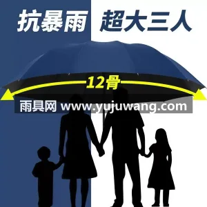 晴雨两用 · 超强抗水 · 黑胶防晒 · 武汉雨具供应链服务商直供双人 12 骨折 图5