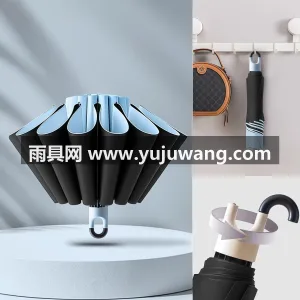 黑胶图层 · 防紫外线 · 仿生拒水 · 武汉本地大型雨具供应链供货手开手动环扣晴 图6