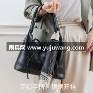 黑胶图层 · 防紫外线 · 仿生拒水 · 武汉本地大型雨具供应链供货手开手动环扣晴 图4