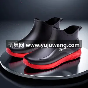 干爽透气内里 · 磨砂防水鞋面 · 柔软 武汉大型专业雨具供应链供货男士时尚短筒雨 图5