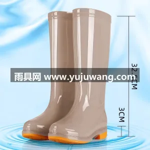 防滑舒适 · 经久耐磨 · 柔韧性佳 武汉专业雨具供应链供货女士高筒雨鞋，采用 图5