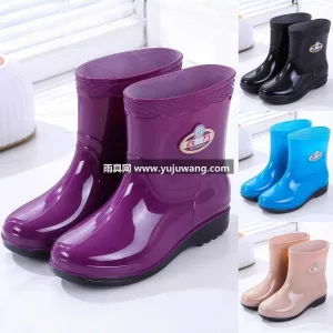 一体成型 · 耐磨防水 · 舒适柔软 · 雨鞋女款2026新款春秋女士雨靴女款防水鞋中筒防滑
