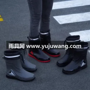 轻便舒适 · PVC材质 · 防滑鞋底  武汉专业雨具厂家推出男士束口雨靴，平底轻 图5