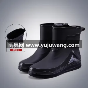 轻便舒适 · PVC材质 · 防滑鞋底  武汉专业雨具厂家推出男士束口雨靴，平底轻 图6