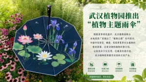 武汉植物园跨界联名雨具厂家 荷花主题帐篷雨伞成夏日文旅新宠
