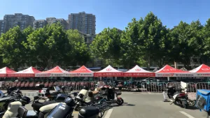 台铃电动车武汉全渠道门店广告伞与户外营销帐篷定制案例项目图片