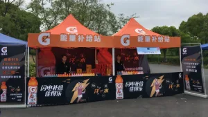 佳得乐全国运动场景地推广告帐篷与广告伞定制案例项目图片