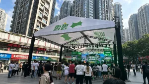 雪碧品牌全国夏季地推活动广告伞与广告帐篷定制案例项目图片